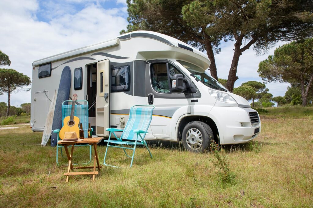 Camping in a caravan